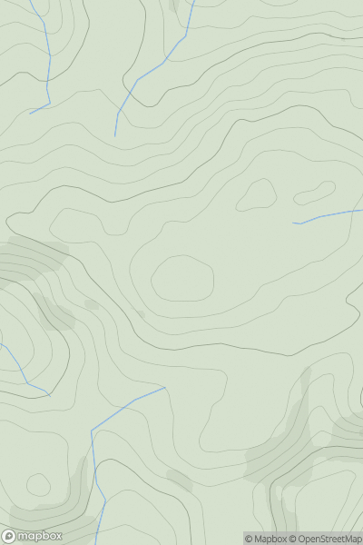 Thumbnail image for Mynydd y Glyn [Bala to Welshpool] showing contour plot for surrounding peak